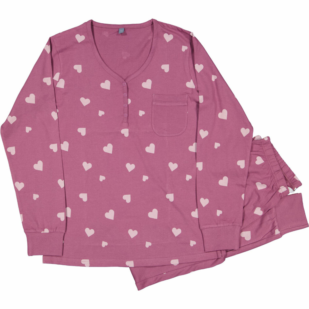 Bild 1 von Damenpyjama Lange Ärmel, Violett, L