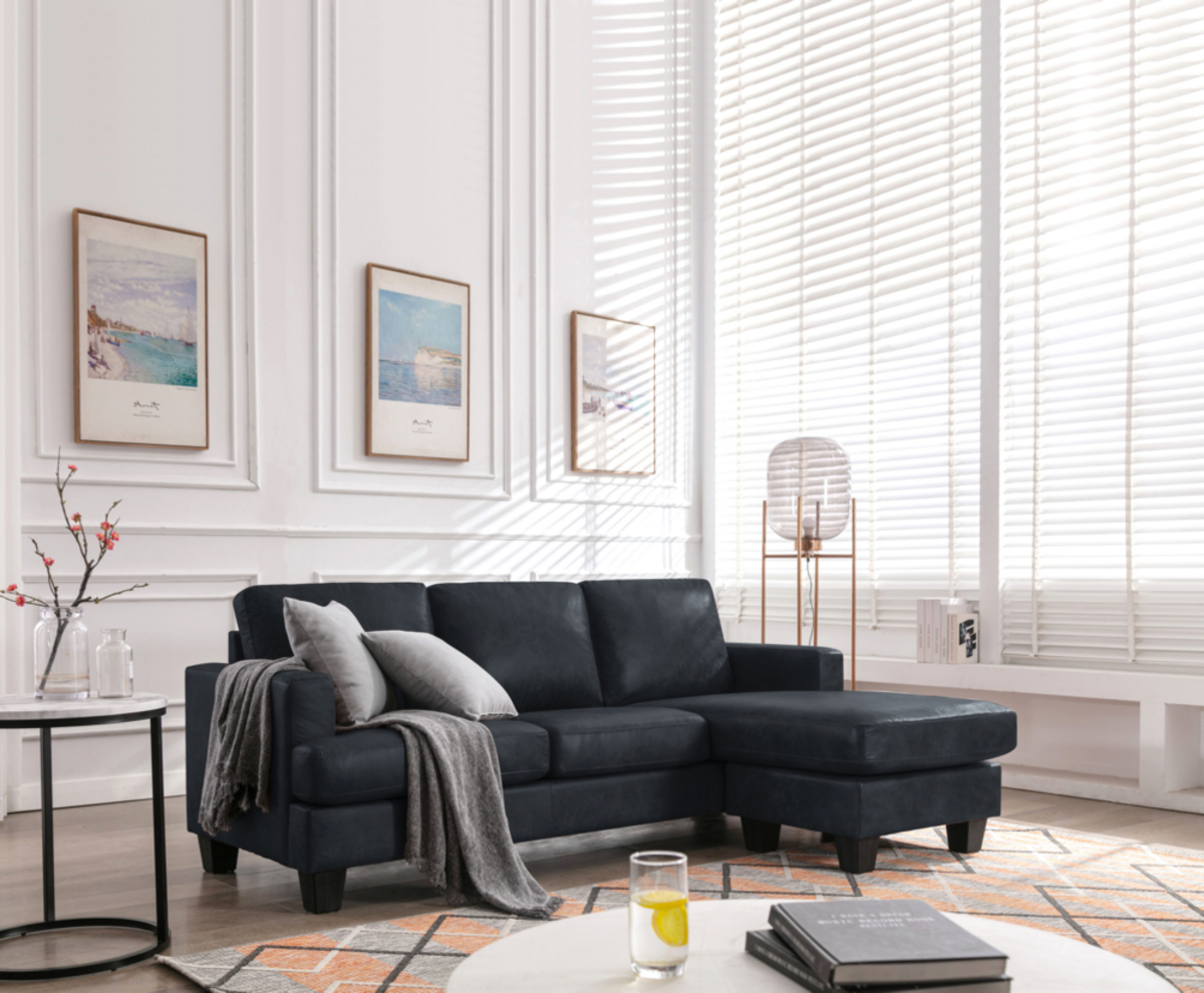 Bild 1 von Happy Home Ecksofa in Vintage Optik schwarz