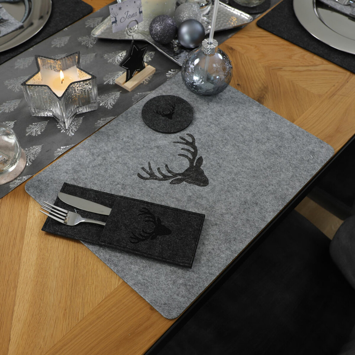 Bild 1 von Filz-Untersetzer 'Rentier'   versch. Farben