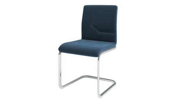 Bild 1 von JOOP! Samt-Schwingstuhl  Straps blau Maße (cm): B: 48 H: 92 T: 57 Stühle