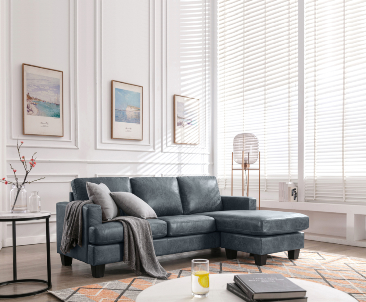 Bild 1 von Happy Home Ecksofa in Vintage Optik grau