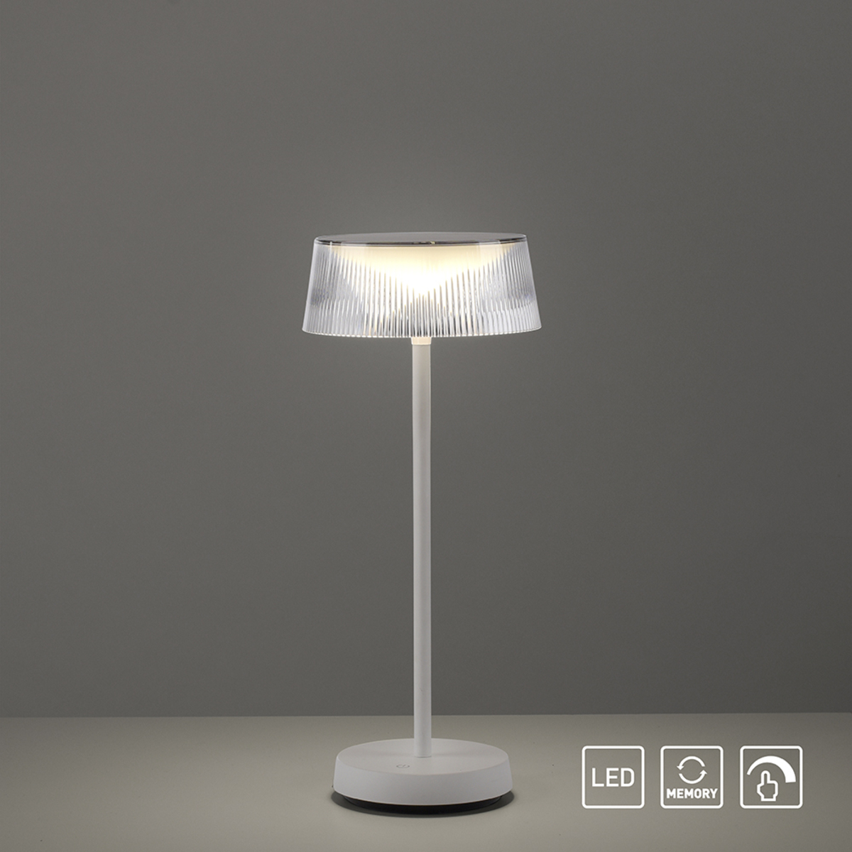 Bild 3 von LeuchtenDirekt LED Tischleuchte DORA, 1xLED-Board/2,3 Watt, 3000 Kelvin, Akkuleuchte, dimmbar, IP44