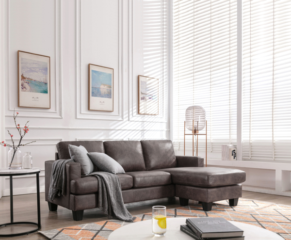 Bild 1 von Happy Home Ecksofa in Vintage Optik dunkelbraun