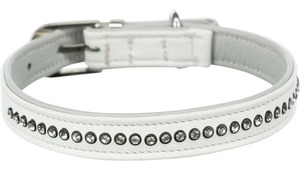 Trixie Active Comfort Halsband mit Strass XS-S weiß 20-24 cm/12 mm Hundezubehör