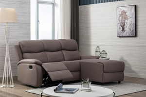 Happy Home Ecksofa mit Relaxfunktion braun