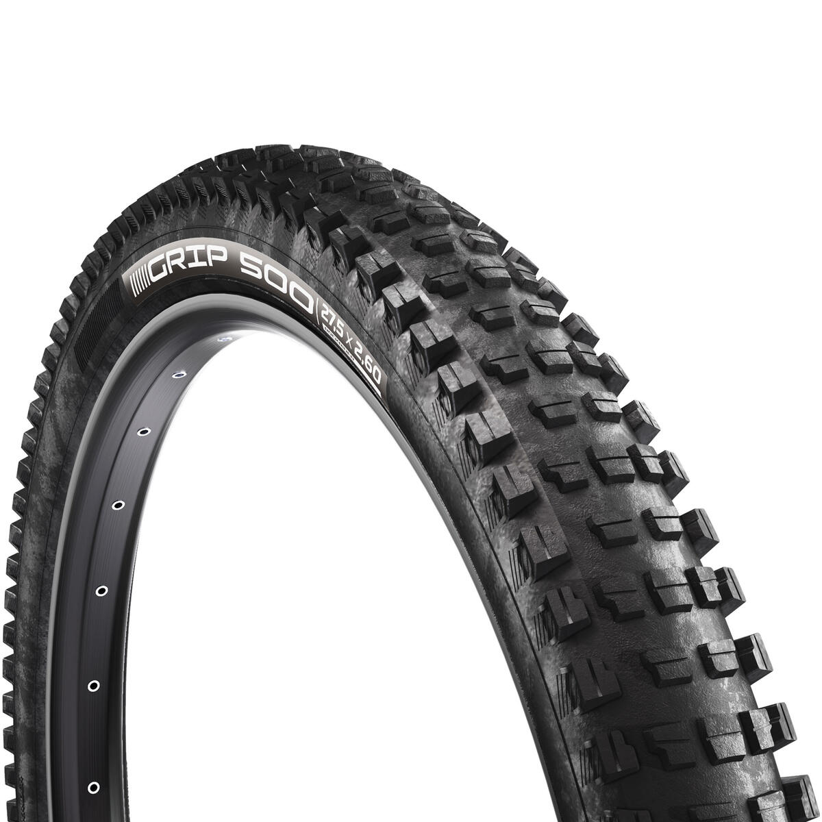 Bild 1 von Fahrradreifen MTB Rockrider Grip 500 E+ 27,5 Zoll × 2,6 Schwarz