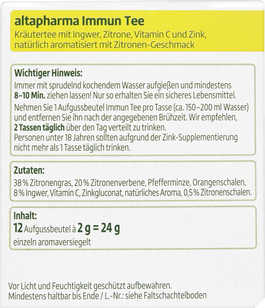 Bild 2 von altapharma Immun Tee