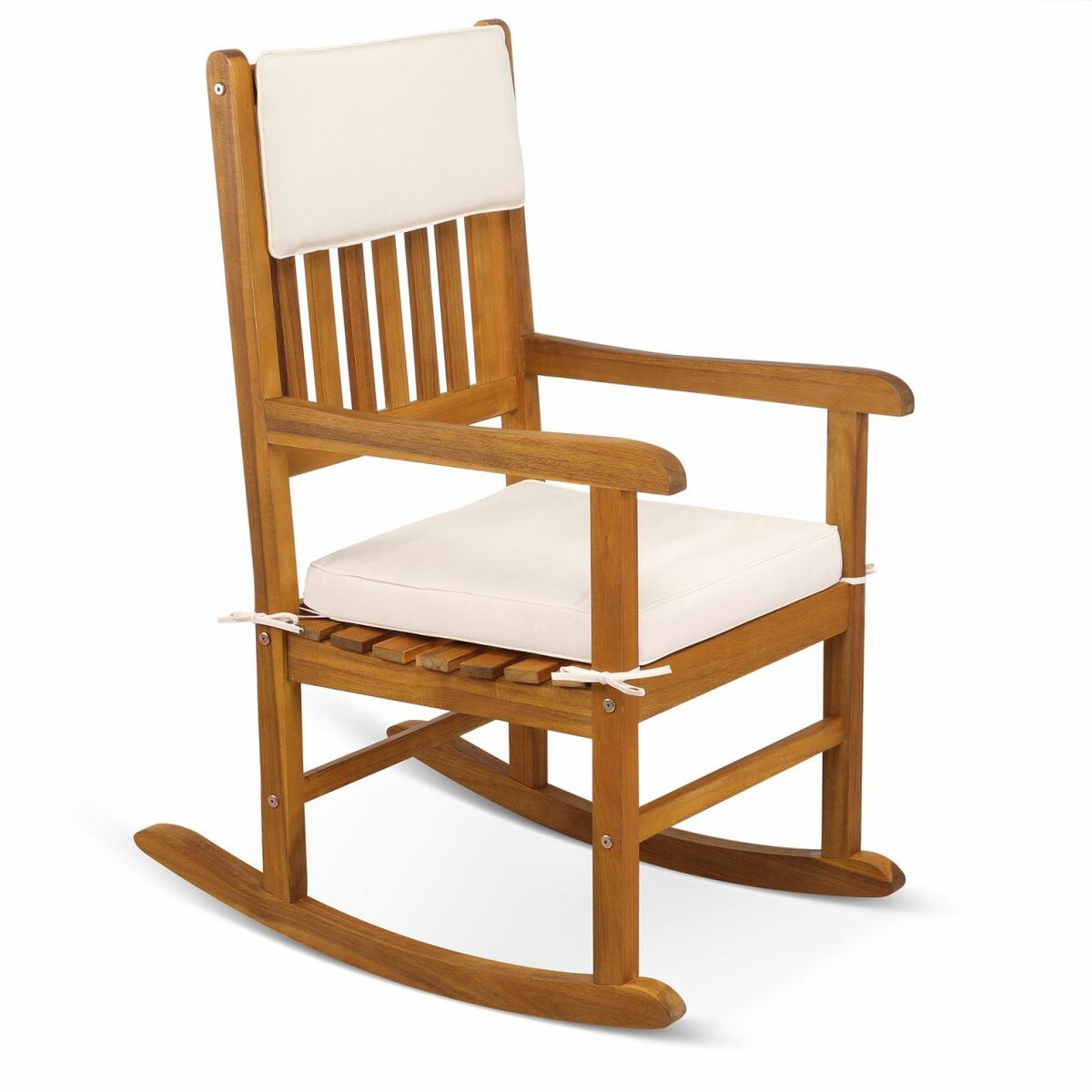 Bild 1 von Deuba Schaukelstuhl Akazie 3 tlg 107x76x54cm braun creme