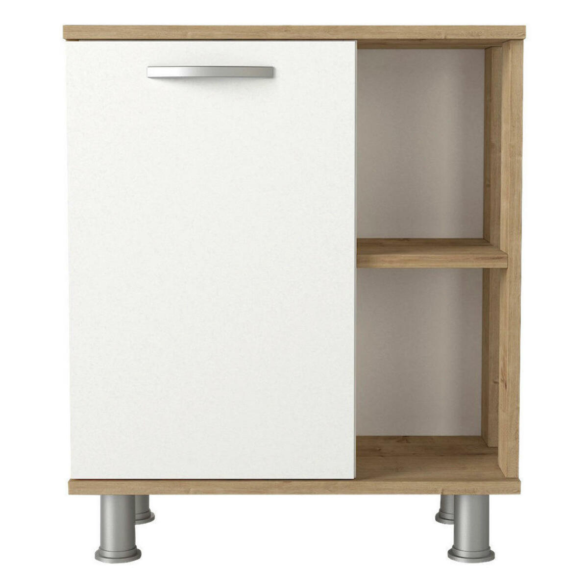 Bild 1 von Waschbeckenunterschrank Golda weiß natur Nachbildung B/H/T: ca. 60x71,8x31,6 cm