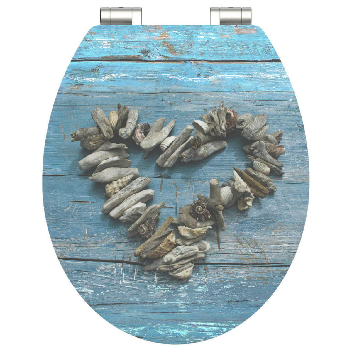 Bild 1 von WC-Sitz blau MDF B/H: ca. 48x6 cm