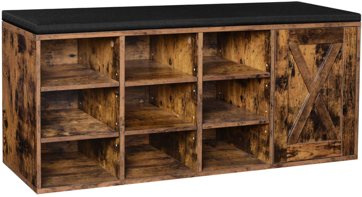 Bild 1 von Schuhbank, 110x30x48cm, Rustikales Braun
