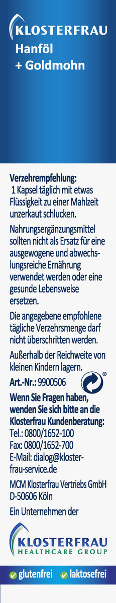 Bild 3 von Klosterfrau Hanföl + Goldmohn