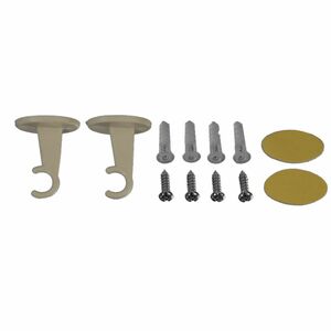 Bella Casa Träger für Bistrostange, Scheibengardinenstange 8 mm, creme-weiß, 2 Stück