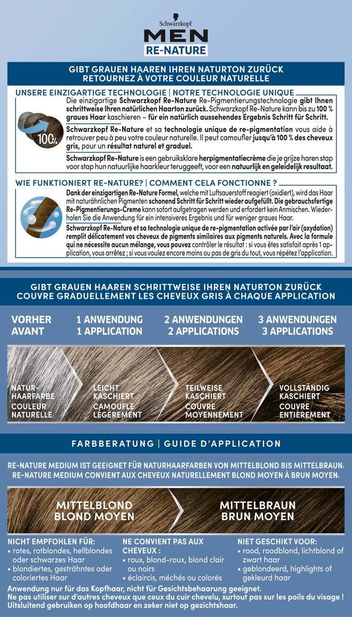 Bild 3 von Schwarzkopf RE-NATURE MEN Haarcoloration Medium