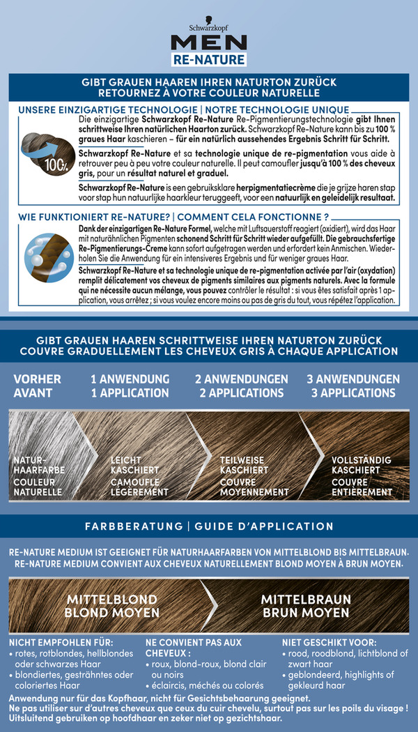 Bild 3 von Schwarzkopf RE-NATURE MEN Haarcoloration Medium