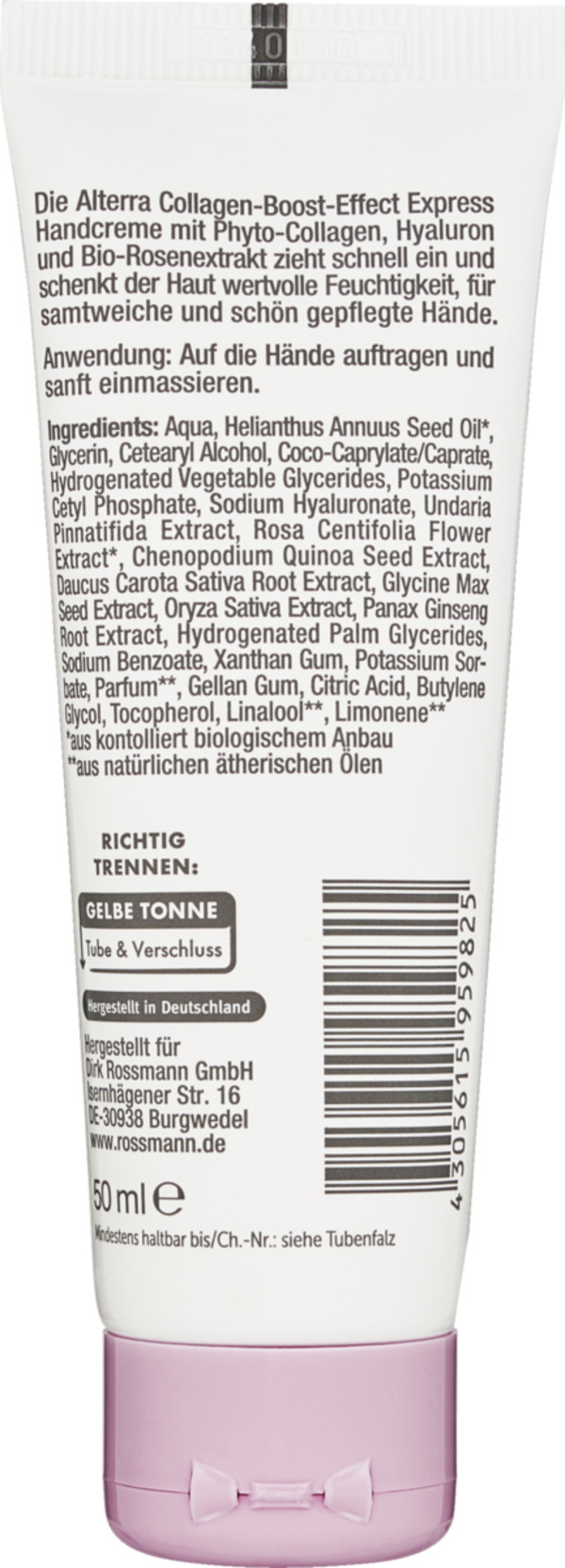 Bild 2 von Alterra NATURKOSMETIK Collagen Boost Effect Express Handcreme