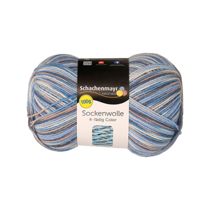 Schachenmayr Sockenwolle "Color" in Blau 100 g