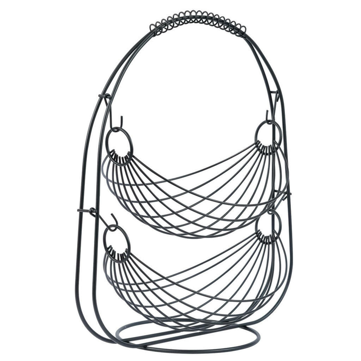 Bild 1 von Obstkorb schwarz Eisen B/H/L: ca. 19,5x43x35 cm