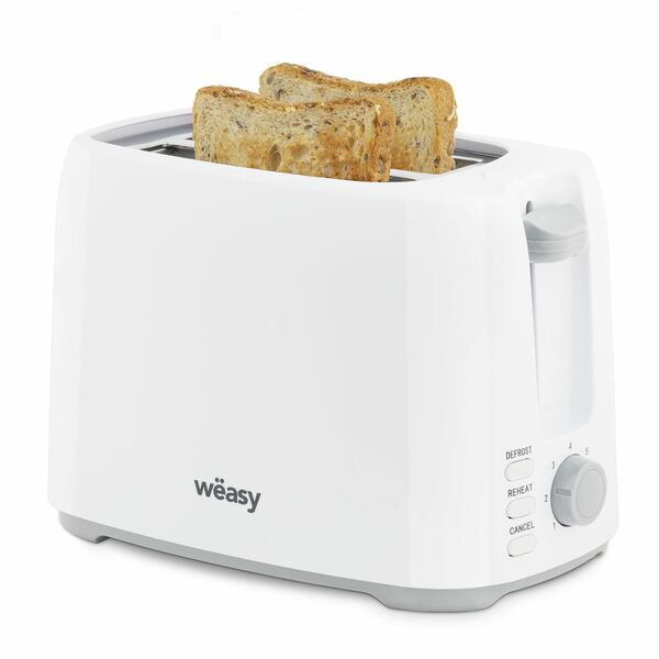 Bild 1 von Wëasy Toaster CRUST70, 2 Schlitze, 750W, Auftaumodus, Einstellbarer Thermostat, 7 Stufen, Krümelfach