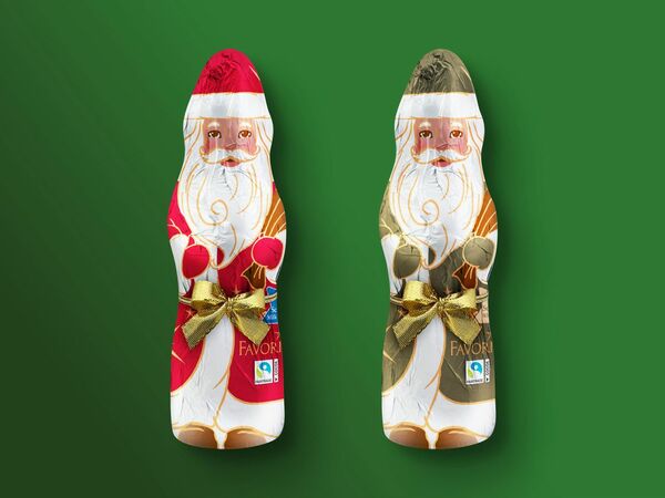 Bild 1 von Favorina Weihnachtsmann mit Schleife, 
         130 g
