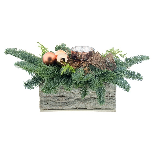 Bild 2 von GARDENLINE Adventsgesteck in Holzschale