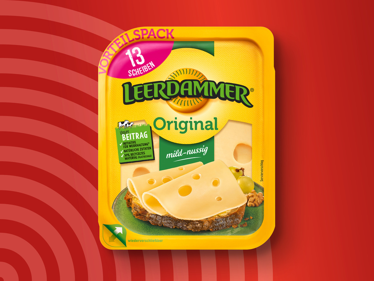Bild 1 von Leerdammer Käsescheiben, 
         260/225 g