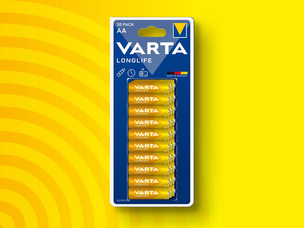 Bild 1 von Varta Longlife AAA/AA Batterien, 
         30 Stück