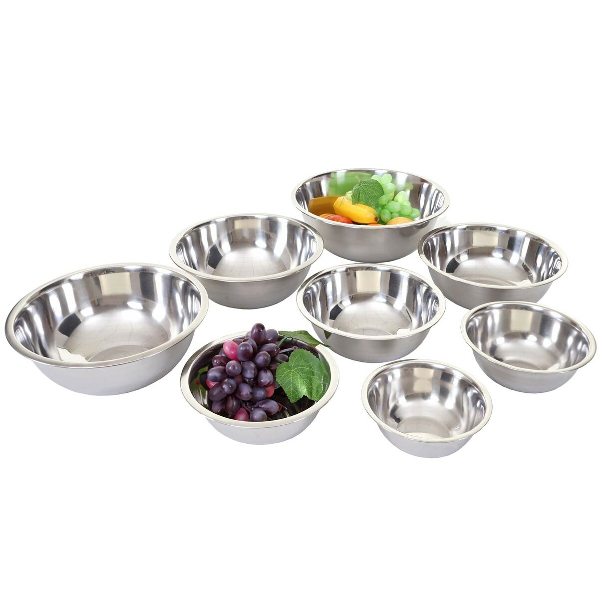 Bild 1 von Rührschüsselset MCW-G98, Salatschüssel Servierschüssel, 8-teilig Edelstahl stapelbar