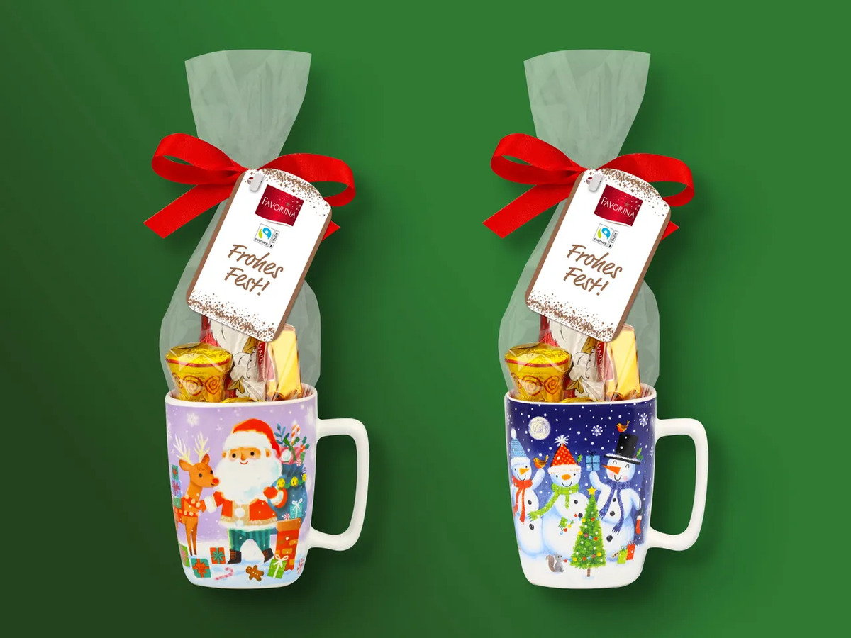 Bild 1 von Favorina Weihnachtstasse mit Schokolade, 
         95 g