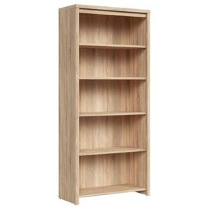 Regal, Sonoma Eiche, Holzwerkstoff, 3 Fächer, 90x200.5x40.5 cm, Arbeitszimmer, Büroregale, Bücherregale