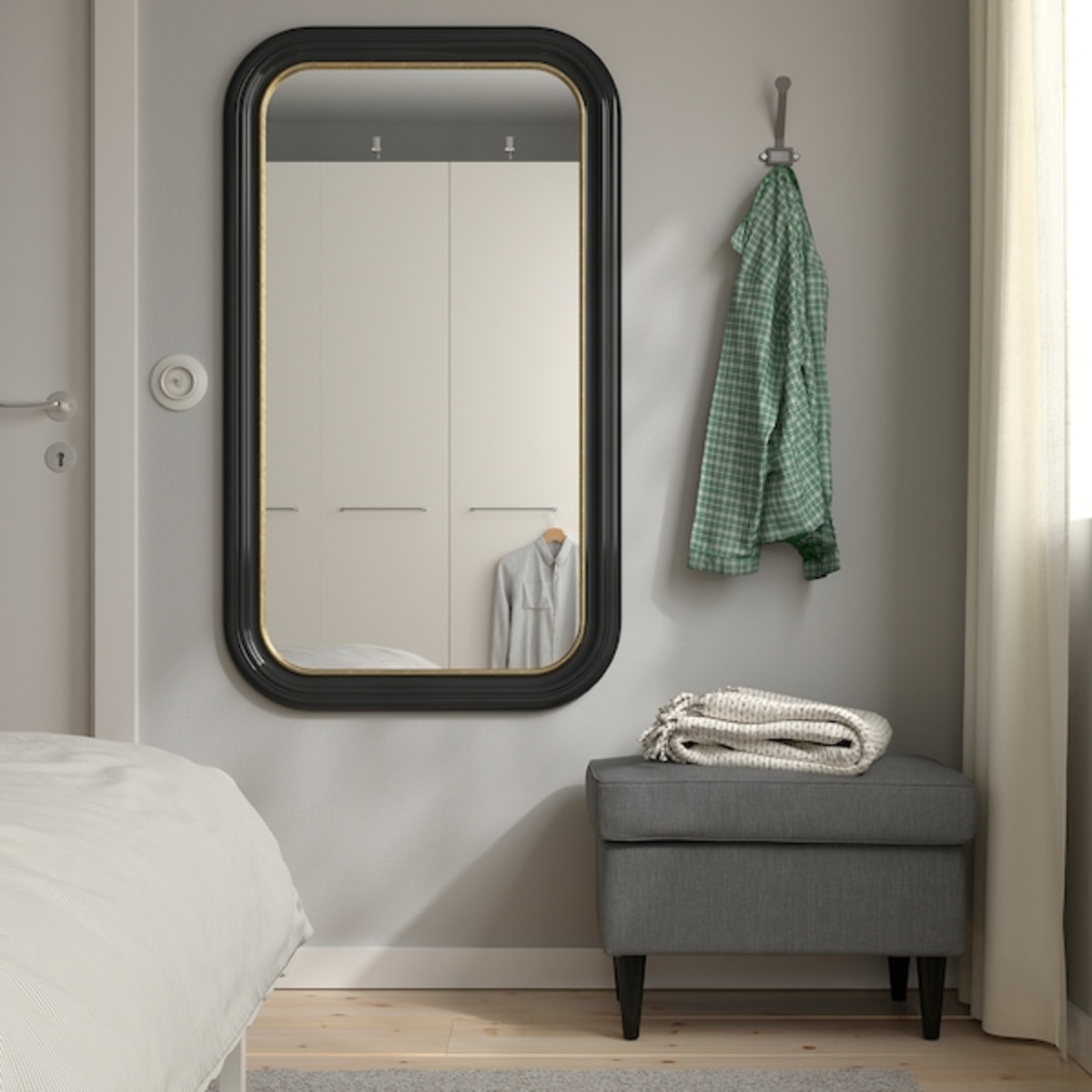 Bild 2 von ALMARÖD  Spiegel, schwarz 70x120 cm