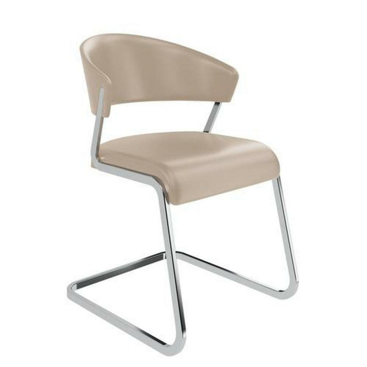 Bild 1 von hülsta Schwingstuhl, Chrom, Sand, Metall, Leder, Echtleder, Nappaleder, U-Form, 52.5x86x60 cm, Blauer Engel, Goldenes M, Dgm, Lederauswahl, Typenauswahl, abwischbar, Esszimmer, Stühle, Schwingstüh