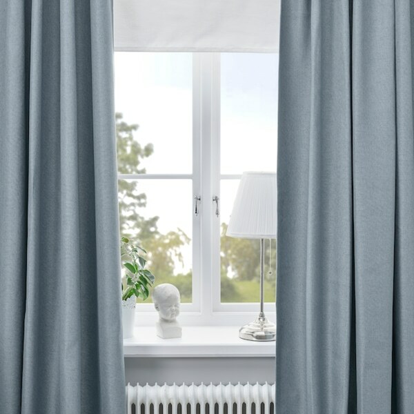 Bild 3 von ANNAKAJSA  2 Gardinenschals (abdunk.), graublau 145x300 cm