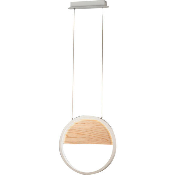 Bild 1 von Fabas Luce Led-Pendelleuchte Pierre, Weiß, Esche, Holz, Metall, Esche, 200 cm, ISO 9001, höhenverstellbar, 3 Helligkeitsstufen, Lampen & Leuchten, Leuchtenserien