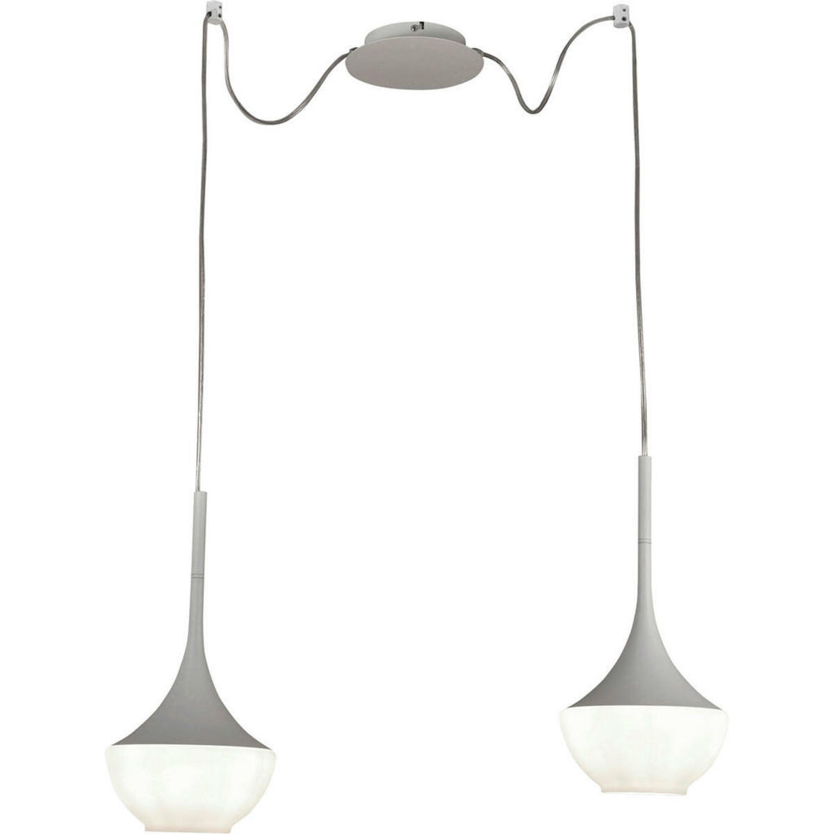 Bild 1 von Fabas Luce Pendelleuchte Apollo, Weiß, Metall, Glas, 350 cm, ISO 9001, höhenverstellbar, Lampen & Leuchten, Leuchtenserien