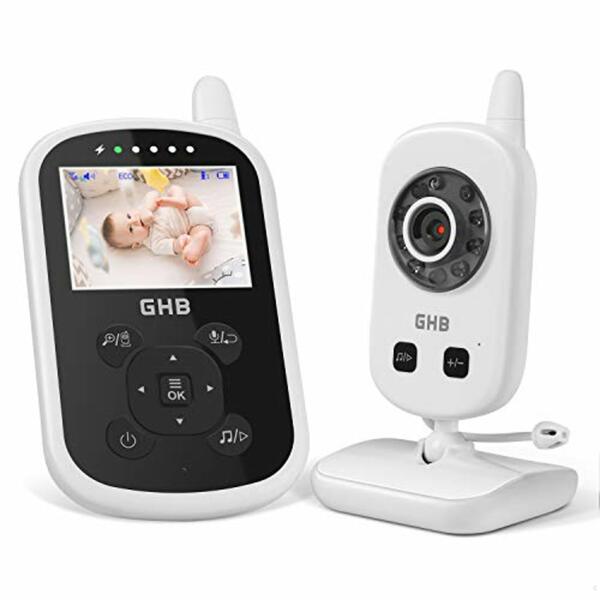 Bild 1 von GHB Babyphone mit Kamera Video Baby Monitor 2,4 GHz Gegensprechfunktion ECO Modus Nachtsicht Temperatursensor Schlaflieder Lange Akkulaufzeit