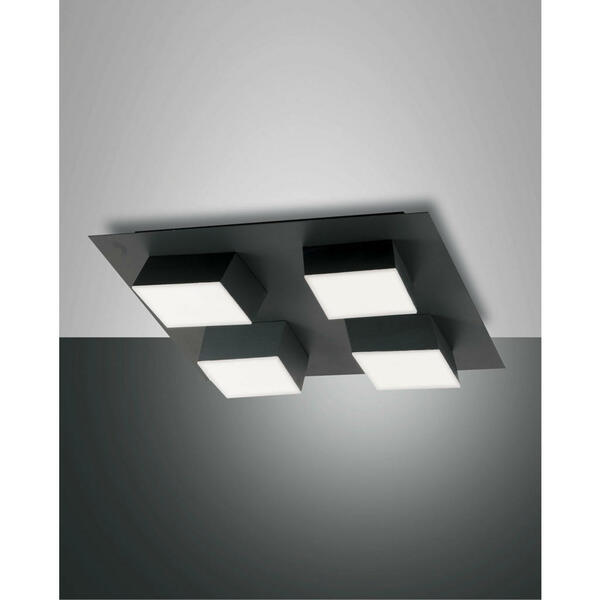 Bild 1 von Fabas Luce Led-Wandleuchte Lucas, Anthrazit, Metall, Kunststoff, 35x8 cm, DIN EN ISO 9001, Lampen & Leuchten, Leuchtenserien