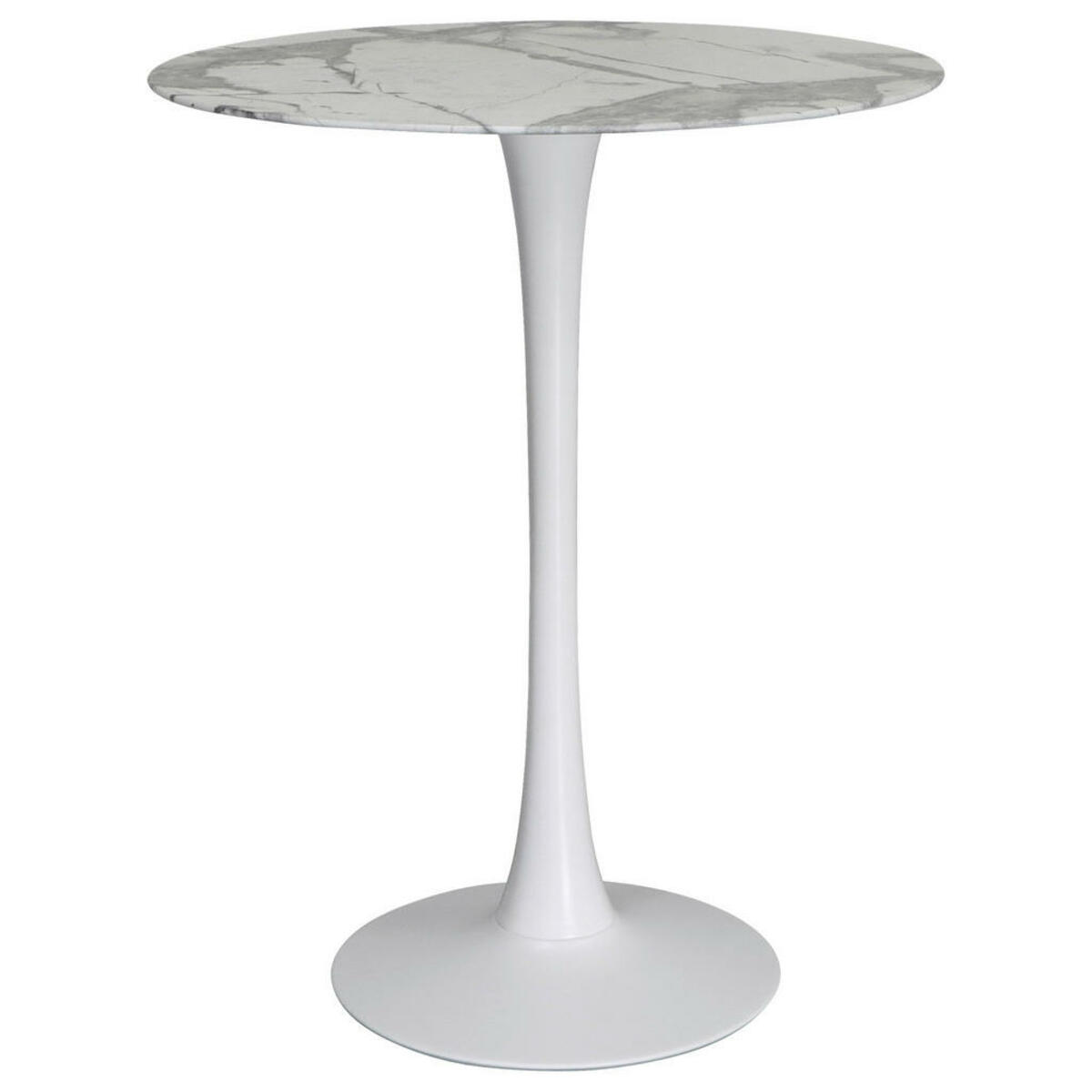 Bild 1 von Mid.you Bartisch, Weiß, Metall, Glas, rund, Rundrohr, rund, 80x101x80 cm, Bsci, Esszimmer, Tische, Stehtische