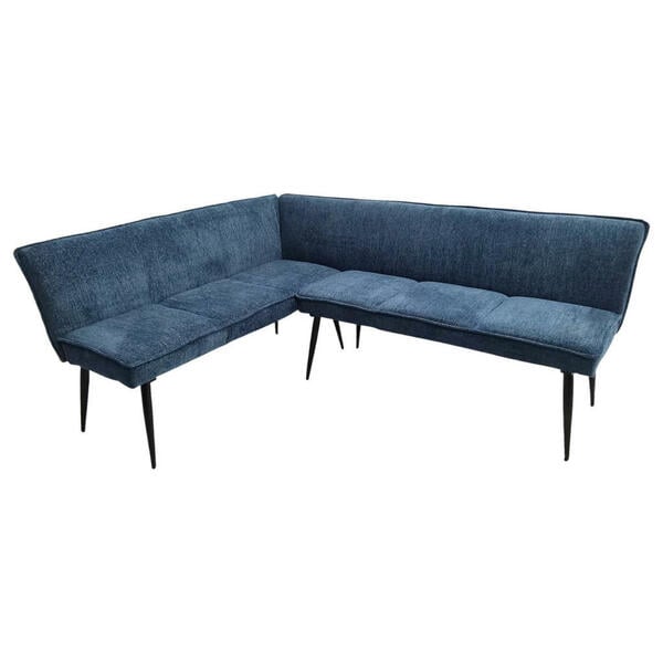 Bild 1 von Mid.you Eckbank, Blau, Braun, Metall, Textil, 5-Sitzer, L-Form, 194x154x83 cm, Esszimmer, Bänke, Eckbänke