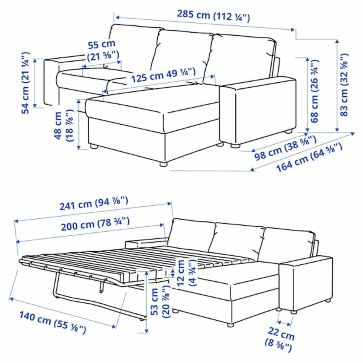 Bild 3 von VIMLE  3er-Bettsofa mit Récamiere