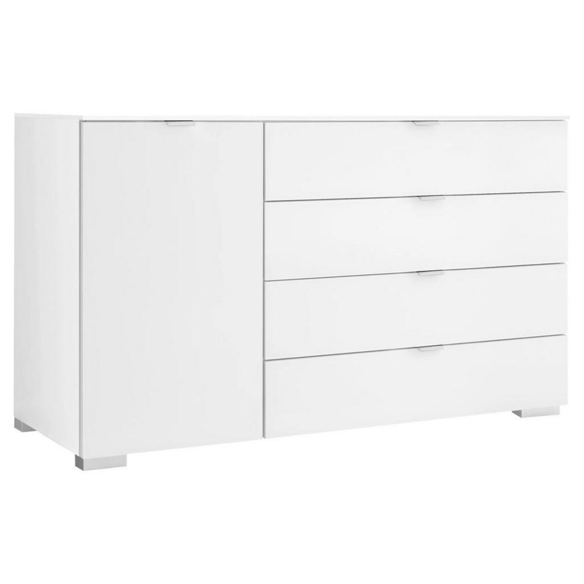 Bild 1 von Moderano Kommode, Weiß, Holzwerkstoff, 1 Fächer, 4 Schubladen, 120x77x40 cm, Blauer Engel, Goldenes M, BQ - Bündnis für Qualität, Made in Germany, DGM-Klimapakt, DGM-Emissionslabel, Typenauswahl