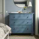Bild 2 von HEMNES  Kommode mit 3 Schubladen, blau lasiert 108x96 cm