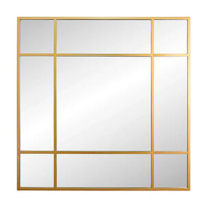 Mid.you Wandspiegel, Gold, Metall, Glas, quadratisch, 120x120x3 cm, Bsci, Badezimmer, Badezimmerspiegel, Badspiegel