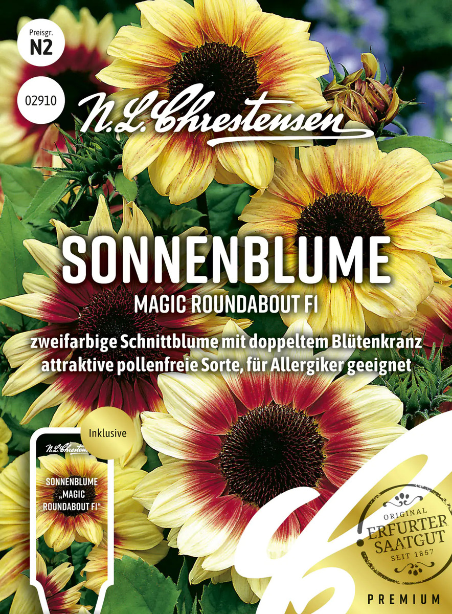 N.L.Chrestensen Saatgut Sonnenblume Magic Roundabout F1 ca. 10 Pflanzen