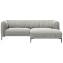 Bild 1 von Livetastic Ecksofa, Grau, Textil, Eiche, vollmassiv, 2,5-Sitzer, Ottomane rechts, L-Form, 211x149 cm, Reach, Oeko-Tex® Standard 100, Made in Europe, FSC Mix, Stoffauswahl, Wohnzimmer, Sofas & Couche