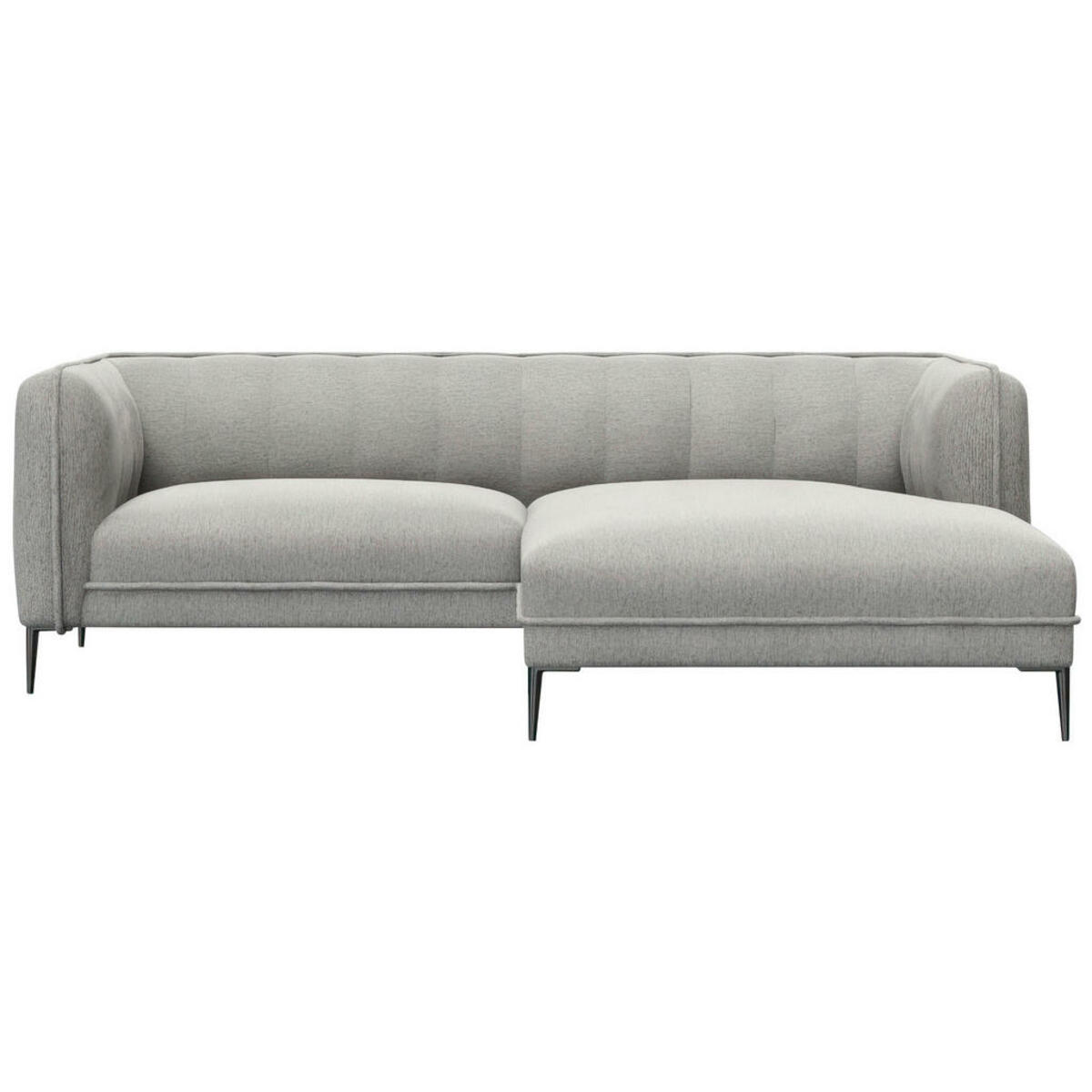 Bild 1 von Livetastic Ecksofa, Grau, Textil, Eiche, vollmassiv, 2,5-Sitzer, Ottomane rechts, L-Form, 211x149 cm, Reach, Oeko-Tex® Standard 100, Made in Europe, FSC Mix, Stoffauswahl, Wohnzimmer, Sofas & Couche