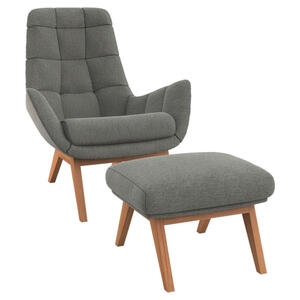 Mid.you Sesselset, Grau, Textil, Eiche, vollmassiv, 84x95x96 cm, Reach, Oeko-Tex® Standard 100, Made in Europe, FSC Mix, Stoffauswahl, Wohnzimmer, Sessel, Relaxsessel