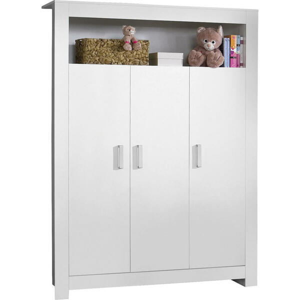 Bild 1 von My Baby Lou Babykleiderschrank Lilli, Weiß, Holzwerkstoff, 2 Fächer, 132x185x54 cm, DIN EN ISO 9001, Babymöbel, Babykleiderschränke