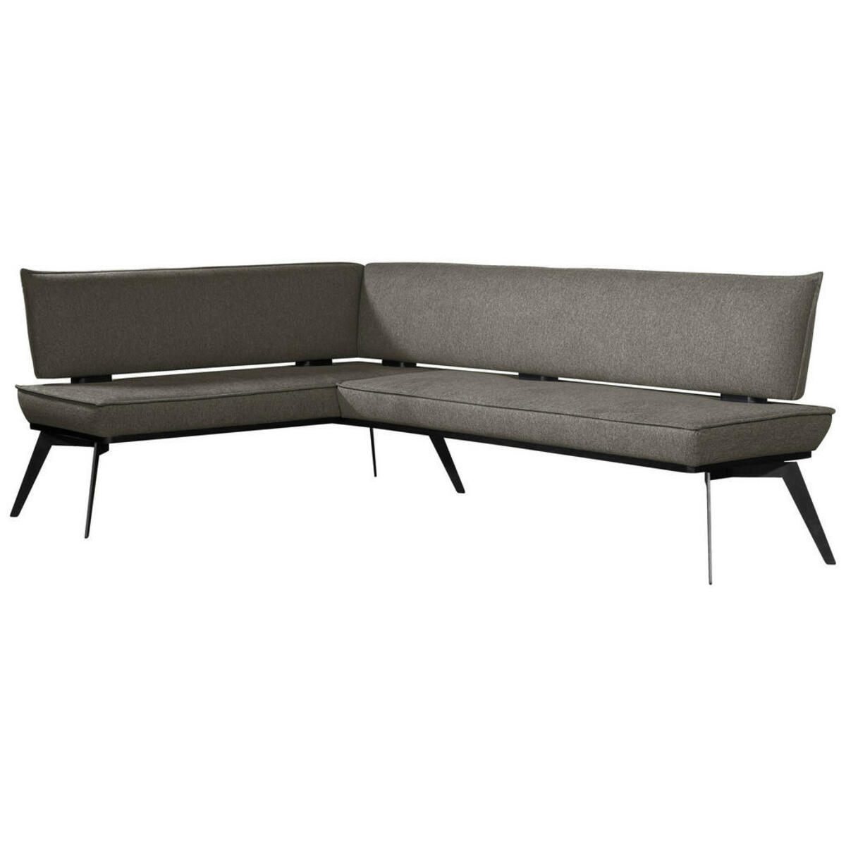 Bild 1 von Carryhome Eckbank, Schwarz, Dunkelgrau, Holz, Metall, Textil, Buche, massiv, Eckteil, 215x165 cm, Stoffauswahl, Esszimmer, Bänke, Eckbänke