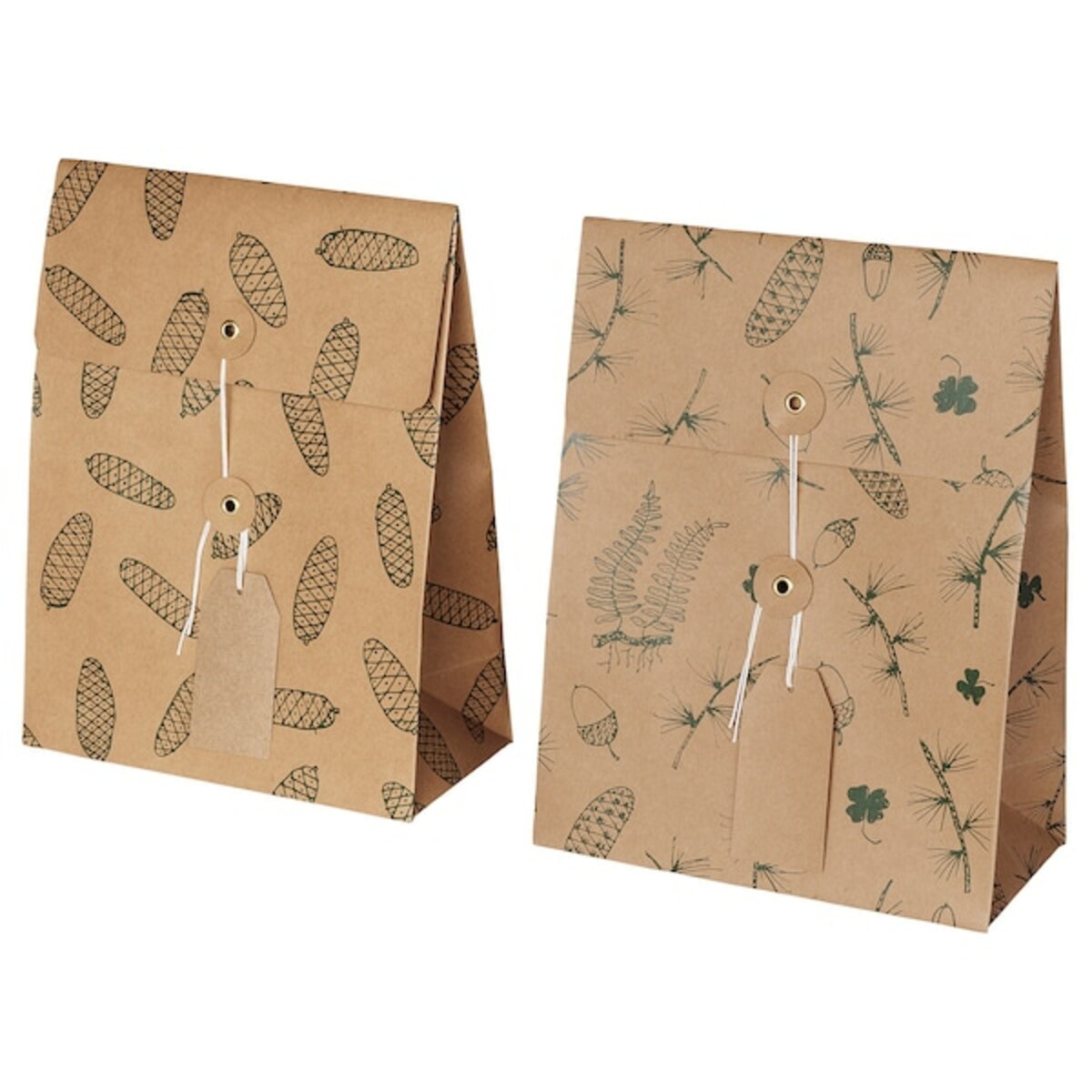 Bild 1 von VINTERFINT  Geschenktüte, Tannenzapfenmuster braun 20x26 cm